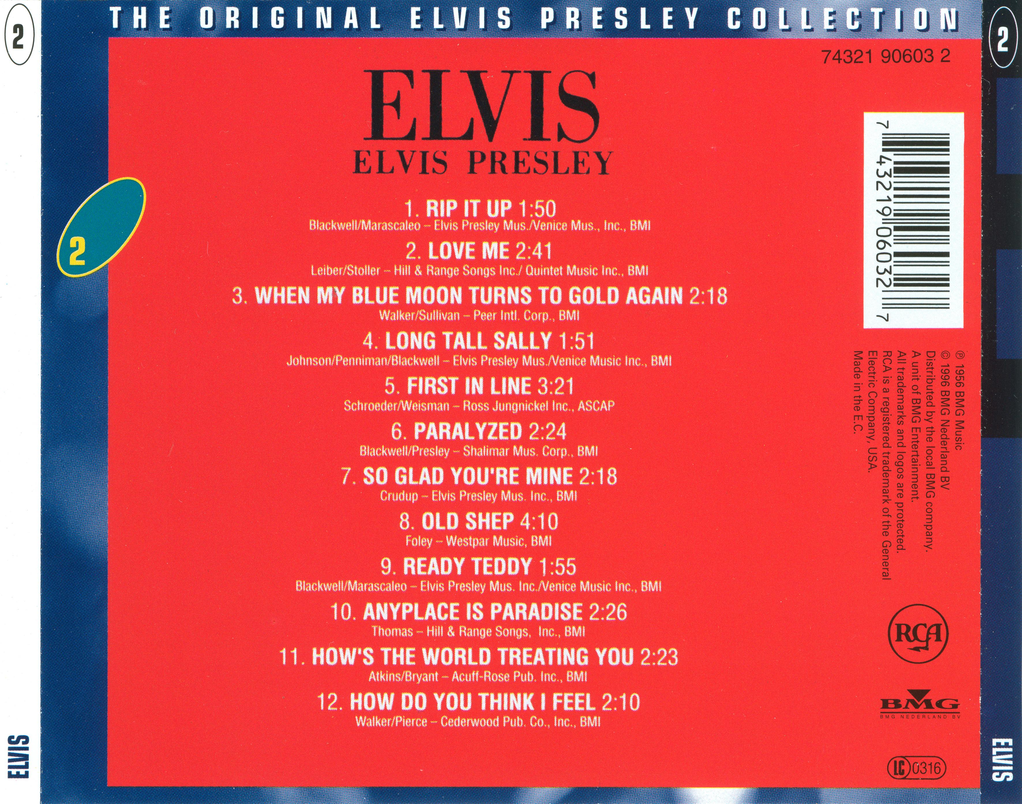 Elvis Presley  The Original Elvis Presley Collection 02; Elvis : Back